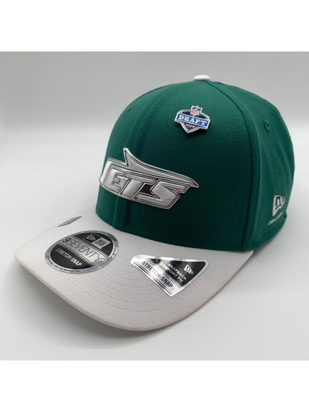 New York Jets Green White New Era 9Seventy 2026 NFL Draft Day Snapback Hat New